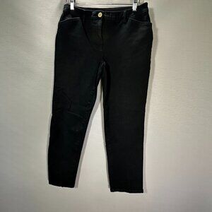 Chicos Jeans Womens 8 So Slimming Black Cotton Stretch Pockets